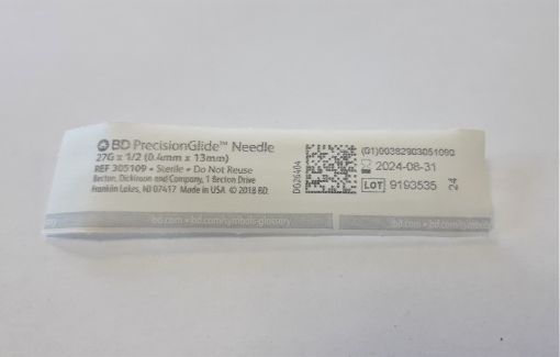 Picture of BD NEEDLE - SINGLE USE 27GRX0.5IN